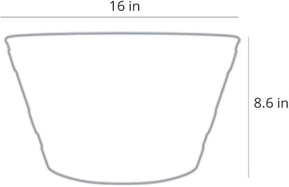 The HC Companies Whiskey Barrel Planter - Decorative Garden Pots - Indoor & Outdoor Resin Planters - Weather-Resistant Planting Pots (16” Aged Oak)