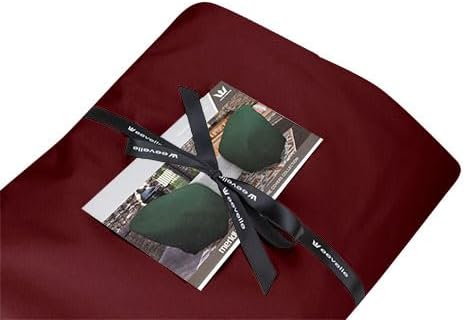Eevelle Meridian Patio Oval Table Cover with Marine Grade Fabric - Waterproof Outdoor Table Cover - Furniture Set Covers for Dining Table - Easy to Install - (25"H x 66"L x 38"W, Burgundy)