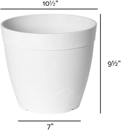Root & Vessel Dolce Round Planter, White, 10"