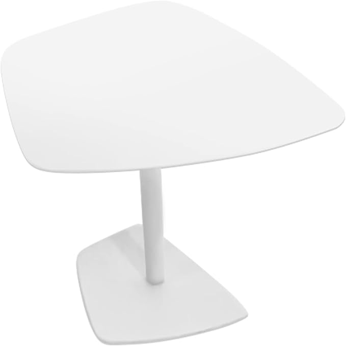 C Table End Table,Tray Metal Sofa Side Table, Accent Coffee Table, Waterproof and Anti-Rust Outdoor&Indoor Snack Table, White (Model B)