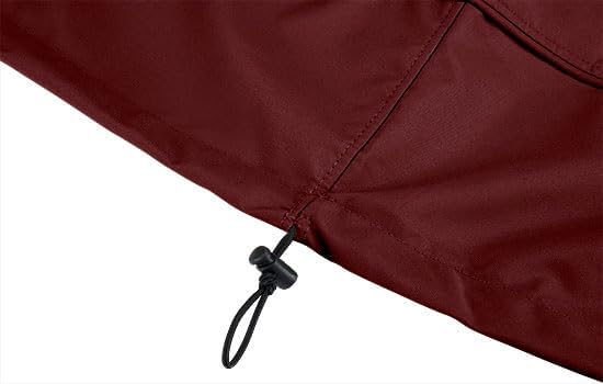 Eevelle Meridian Patio Oval Table Cover with Marine Grade Fabric - Waterproof Outdoor Table Cover - Furniture Set Covers for Dining Table - Easy to Install - (25"H x 66"L x 38"W, Burgundy)
