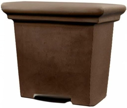 The HC Companies Terrazzo Square Plant Pot w/Drainage - Classic Planters for Outdoor Plants & Indoor Plants - Large UV-Resistant Plastic Pots for Plants (24”, Chocolate, Pack of 1)