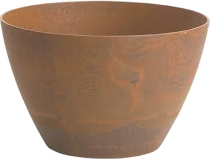 Novelty Artstone Collection, Napa Bowl Planter w/Water-Minder System, Rust 16"