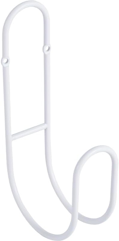 Garden Hose Holder, Wall Mount Water Hose Hanger, Hanging Storage Rack for Garden Hoses, Ropes, Outside Yard (White)