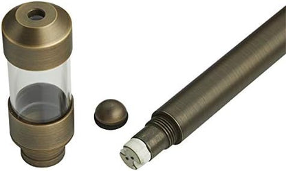 VOLT Max Spread 12V Solid Brass Mini Path Light (15" Tall, 9" Shade) for Low Voltage Landscape Lighting on Outdoor Pathway, Walkway, Garden, Driveway or Patio