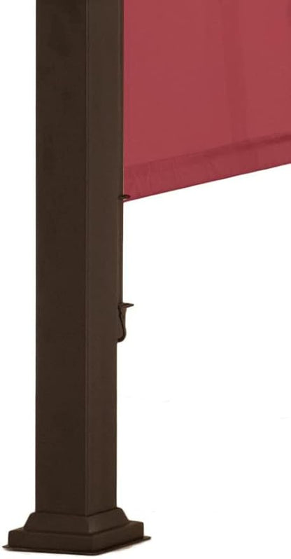 Universal Doubleton Steel Pergola Replacement Cover for Pergola Structures L-PG080PST, 80''x 205'' (Burgundy)