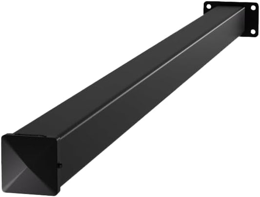 Black Powder-Coated Finish 4"x4"x7' Aluminum Concrete Mount Post Kit – Ideal for Secure Deck Railing, Patio Enclosures, or Fence Panels – Easy Installation