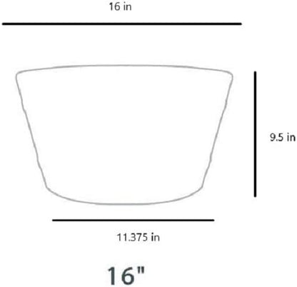 The HC Companies Whiskey Barrel Planter - Decorative Garden Pots - Indoor & Outdoor Resin Planters - Weather-Resistant Planting Pots (16” Aged Oak)