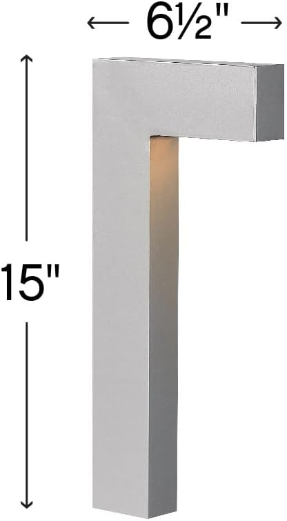 Hinkley Atlantis 15014TT-LL Small LED Low Voltage Landscape Pathway Light - 12v, Dimmable, Aluminum - Titanium