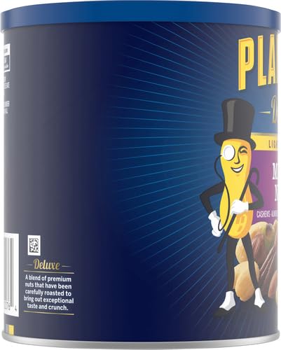 PLANTERS Deluxe Mixed Nuts, Cashews, Almonds, Brazil Nuts Mix, Pistachios, Pecans, Lightly Salted, Snacks for Adults and Kids, Party Snack, 15.25oz (Pack of 2)