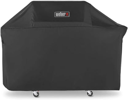 Weber Premium Outdoor Grill Cover, Water-Resistant, Compatible with Genesis 300 Series Gas Grills, Black