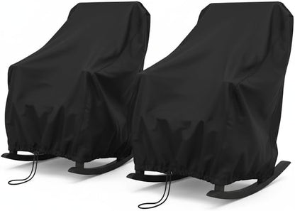 Patio Chair Covers Waterproof Patio Furniture Covers, 27.5"W x 32.5"D x 43"H for Outdoor Rocking Chair 2 Pack