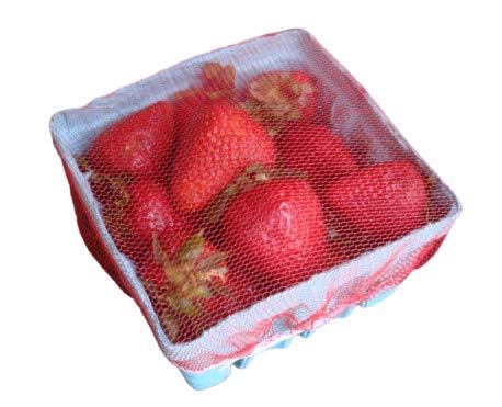 100 pcs mesh Netting for Berry Baskets Farmers Market Produce Supplies Stretchable net fits Quart Pint Half Pint Box (One Size)