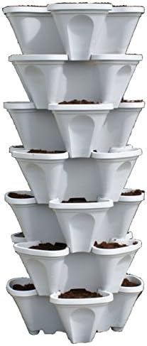 LARGE Vertical Gardening Planters - Use Mr Stacky Pots with any Grow Medium - Great For Soil Gardening, Hydroponics, and Aquaponics - Build Your Own Large Stacking Container Garden System - For