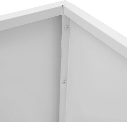 20Inch Steel Planter Box Metal Planter Large Tall Square Planters for Indoor Outdoor Plants, Heavy Duty Flower Pot for Patio, Yard, Garden (White, 20" L x 20" W x 20" H)