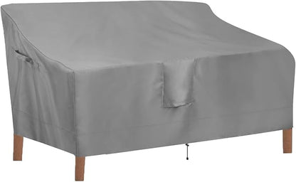 OutdoorLines Outdoor Waterproof Patio Loveseat Couch Cover - UV Resistant Patio Sofa Furniture Covers Weatherproof Heavy Duty Glider Covers for Outdoor Furniture, 58Wx32.5Dx31H Inches, Gray