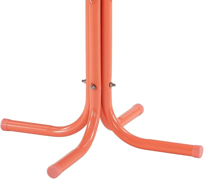 Crosley Furniture Griffith Weather Resistant Retro Metal Outdoor Side Table for Patio, Deck, Porch, Coral Gloss