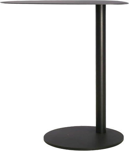 C Table End Table,Tray Metal Sofa Side Table, Accent Coffee, Waterproof and Anti-Rust Outdoor&Indoor Snack, Black (Model A)
