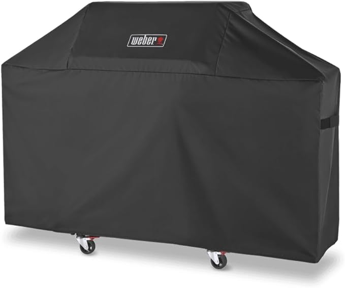 Weber Premium Outdoor Grill Cover, Water-Resistant, Compatible with Genesis 300 Series Gas Grills, Black