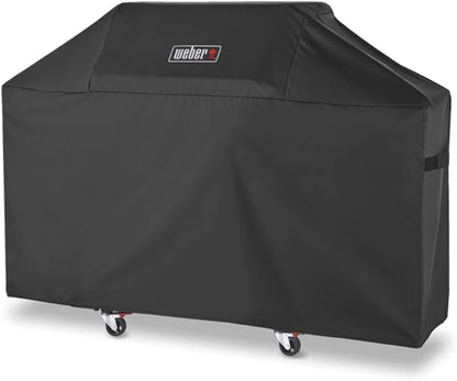 Weber Premium Outdoor Grill Cover, Water-Resistant, Compatible with Genesis 300 Series Gas Grills, Black