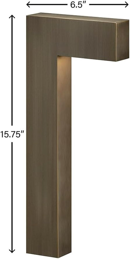 Hinkley Atlantis 15014MZ-LL Small LED Low Voltage Landscape Pathway Light - 12v, Dimmable, Solid Brass - Matte Bronze