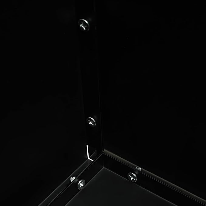16Inch Steel Planter Box Metal Planter Large Tall Square Planters for Indoor Outdoor Plants, Heavy Duty Flower Pot for Patio, Yard, Garden (Black, 16" L x 16" W x 16" H)