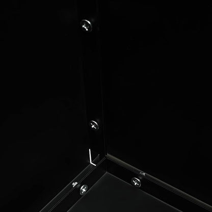 16Inch Steel Planter Box Metal Planter Large Tall Square Planters for Indoor Outdoor Plants, Heavy Duty Flower Pot for Patio, Yard, Garden (Black, 16" L x 16" W x 16" H)