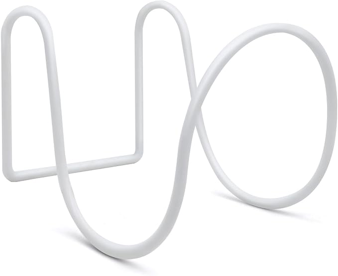 Heavy-Duty Wall Mount Hose Holder for Outdoor & Garden Use (White) - Organizes 50-150 ft Expandable, Pocket, Magic Hoses, Reels, or RV Hoses