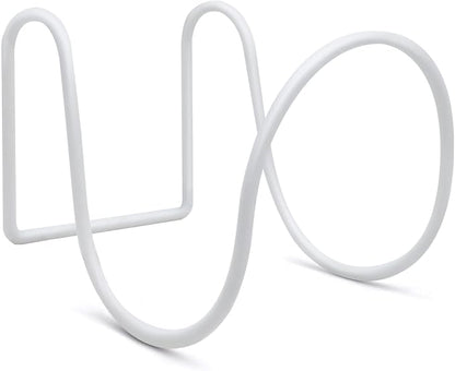 Heavy-Duty Wall Mount Hose Holder for Outdoor & Garden Use (White) - Organizes 50-150 ft Expandable, Pocket, Magic Hoses, Reels, or RV Hoses