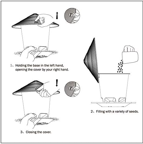 Bird Feeder Outdoor Hanging for Wild Bird Seed, Grey