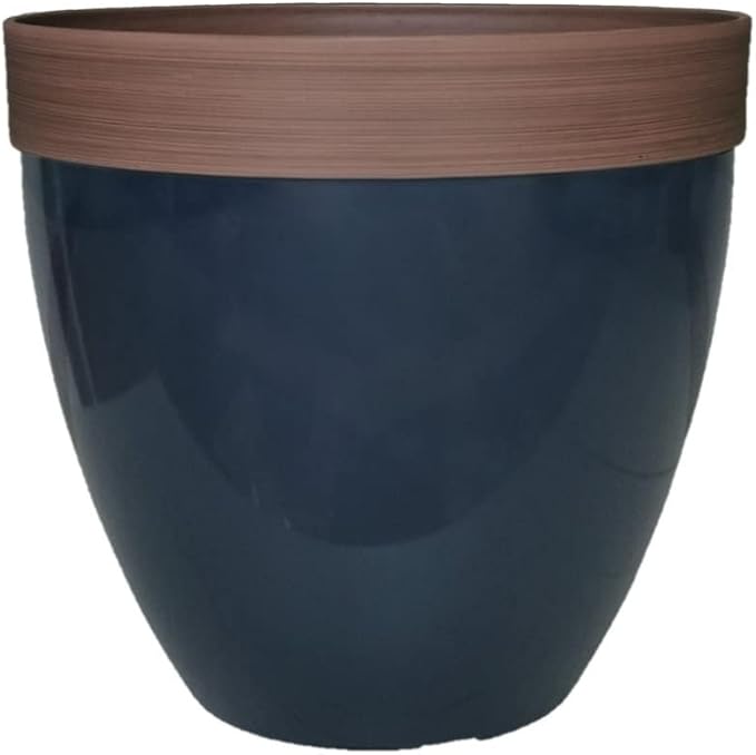 Southern Patio Hdr-077077 Hornsby Planter, Resin, Navy Blue