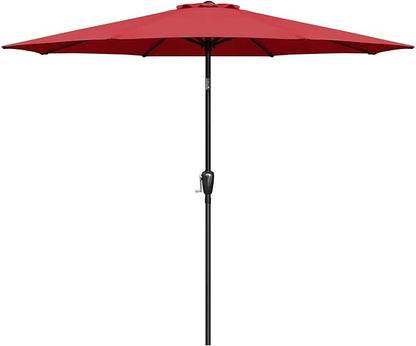 Simple Deluxe 9' Patio Umbrella Outdoor Table Market Yard Umbrella with Push Button Tilt/Crank