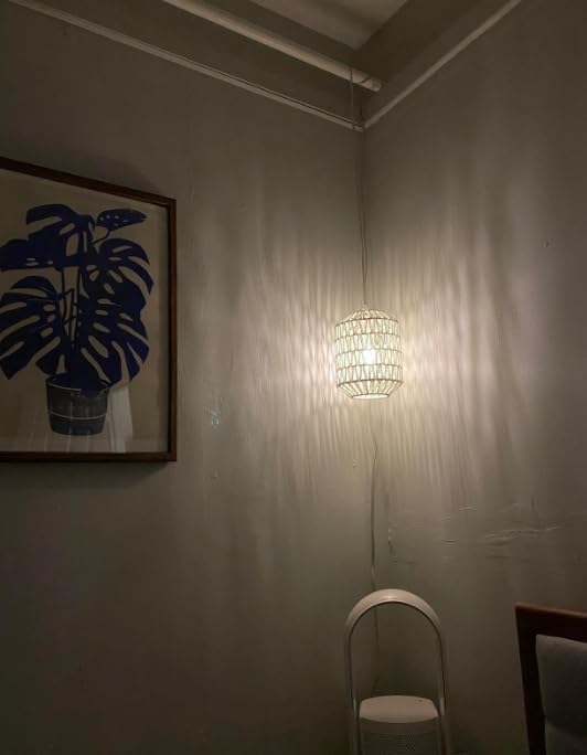 Plug in Pendant Light, Industrial Hanging Light with Plug in Cord Hemp Rope On/Off Switch Farmhouse, Vintage Pendant Light Fixture, Hanging Lamps for Dining Room
