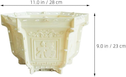 PRETYZOOM Plastic Planter Mold, Hexagonal Flower Pot Mold for DIY Concrete Cement Epoxy Resin Planter Making (28x28x20cm)