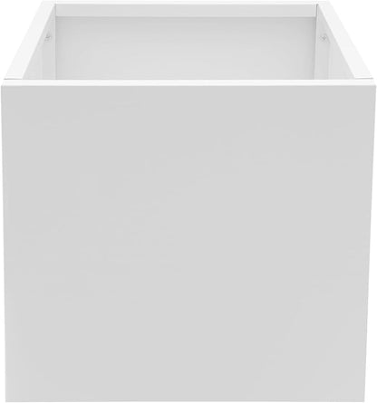 20Inch Steel Planter Box Metal Planter Large Tall Square Planters for Indoor Outdoor Plants, Heavy Duty Flower Pot for Patio, Yard, Garden (White, 20" L x 20" W x 20" H)