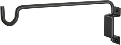16 Inch Outdoor Hanging Brackets - 360° Swivel Plant Hanger with 12-Directional Adjustable Hook, Rust Resistant Solid Steel Wall Mount for Bird Feeders, Indoor/Outdoor Plants, Garden & Patio