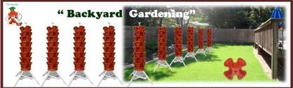 Vertical Gardening Planters - Mr Stacky Pots Can Use Any Growing Medium (Soil, Clay Pebbles, Vermiculte, Perlite, Coco Fiber) - Great for Hydroponics and Aquaponics Too - Build Your Own Stacking