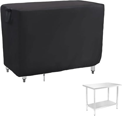 Outdoor Prep Table Cover 48 inch,Waterproof Grill Table Cover Stainless Steel Table Covers, Outdoor Metal Work Tables Covers - 48 X 30 X 35 Inch