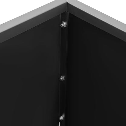 20Inch Steel Planter Box Metal Planter Large Tall Square Planters for Indoor Outdoor Plants, Heavy Duty Flower Pot for Patio, Yard, Garden (Black, 20" L x 20" W x 20" H)