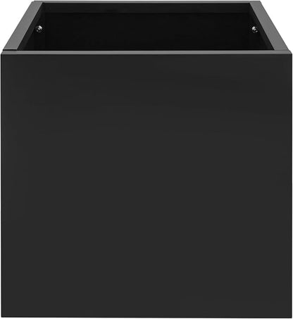 20Inch Steel Planter Box Metal Planter Large Tall Square Planters for Indoor Outdoor Plants, Heavy Duty Flower Pot for Patio, Yard, Garden (Black, 20" L x 20" W x 20" H)