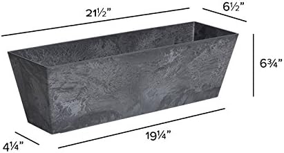 ArtStone Ella Flower Box, Black, 21.5-Inch, 36228