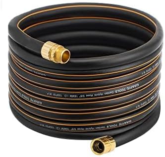 Giraffe Hybrid Garden Hose 5/8" x 50ft, Custom Length, NO Kink, Flexible, Leakproof Hose with Male to Female Fittings, 600 Burst PSI
