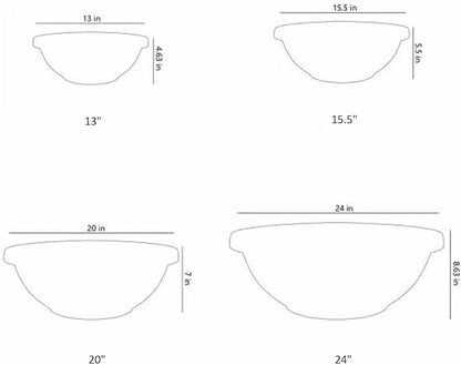 The HC Companies 20 Inch Large Garden Bowl Planter - Shallow Plant Pot with Drainage Plug for Indoor Outdoor Flowers, Herbs, Warm Gray (Pack of 5)