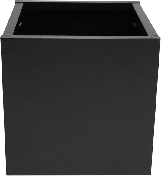 16Inch Steel Planter Box Metal Planter Large Tall Square Planters for Indoor Outdoor Plants, Heavy Duty Flower Pot for Patio, Yard, Garden (Black, 16" L x 16" W x 16" H)