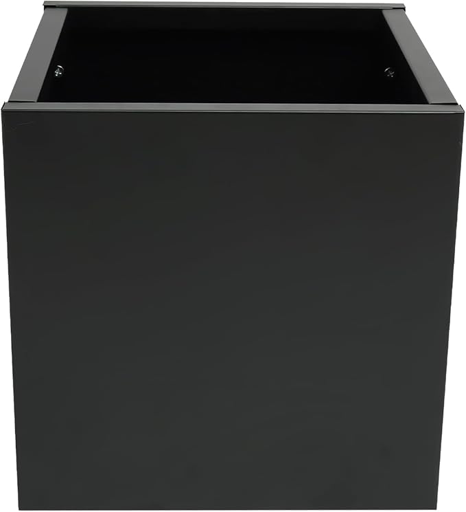 32Inch Steel Planter Box Metal Planter Large Tall Square Planters for Indoor Outdoor Plants, Heavy Duty Flower Pot for Patio, Yard, Garden (Black, 32" L x 32" W x 32" H)
