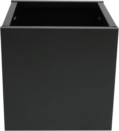 32Inch Steel Planter Box Metal Planter Large Tall Square Planters for Indoor Outdoor Plants, Heavy Duty Flower Pot for Patio, Yard, Garden (Black, 32" L x 32" W x 32" H)