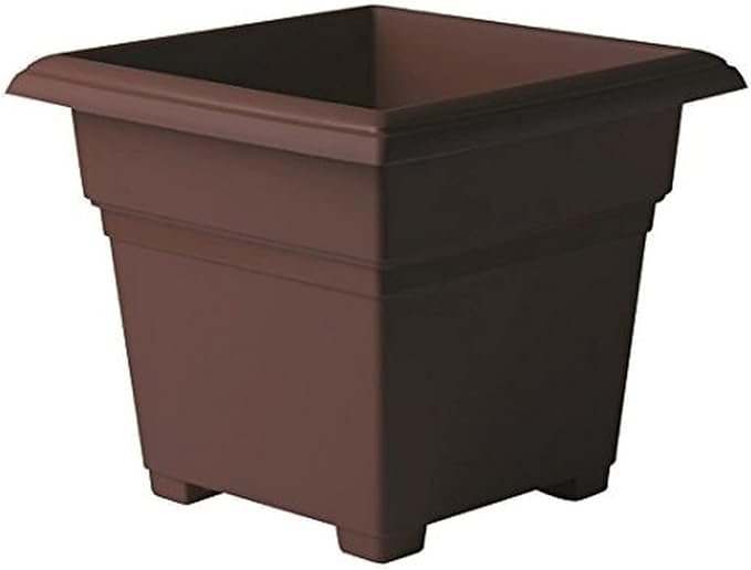 Novelty Countryside Square Tub Planter, Brown, 14-Inch