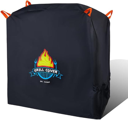 Vivicreate Waterproof BBQ Grill Cover 52 Inch Heavy Duty 420D Fabric Outdoor Barbecue Cover Weatherproof UV Protection Windproof Fits Weber Char-Broil Nexgrill Traeger Smoker Parrilla