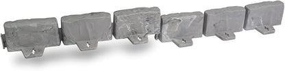 EasyFlex No-Dig Landscape Edging with Anchoring Spikes, 2.7 in. Tall Decorative Stone-Look Garden Border, 90 Foot Kit, Slate Gray (3602S-90C)