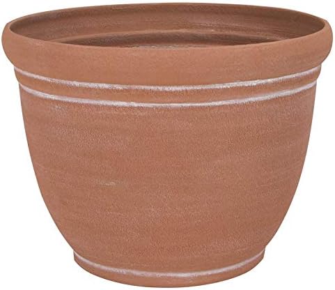 Rocky Mountain Goods Resin Planter Pot with Terra Cotta Finish - Heavy Duty Break Proof Resin with Thick Terra Cotta Finish - UV Protective Surface Resists Fading - Indoor/Outdoor Planter (1, 13")